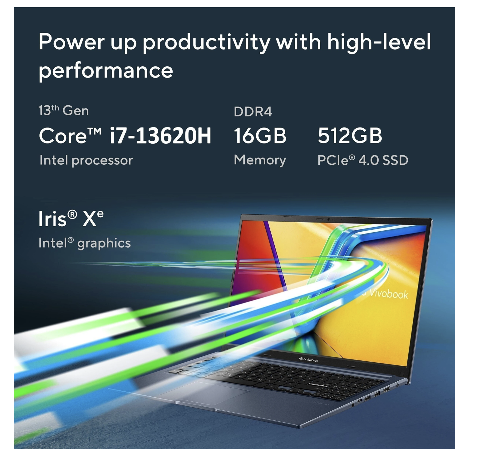 ASUS Vivobook 15, Smartchoice,Intel Corei5 13thGen 13420H, 16GB RAM, 512GB SSD, FHD 15.6", Win11, Of