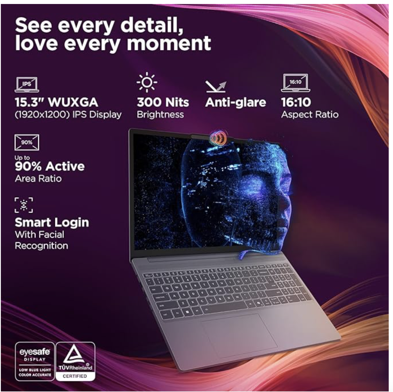 Lenovo Smartchoice Ideapad Slim 3 13Th Gen Intel Core I7-13620H 15.3 Inch(38.8Cm) WUXGA IPS Laptop(1